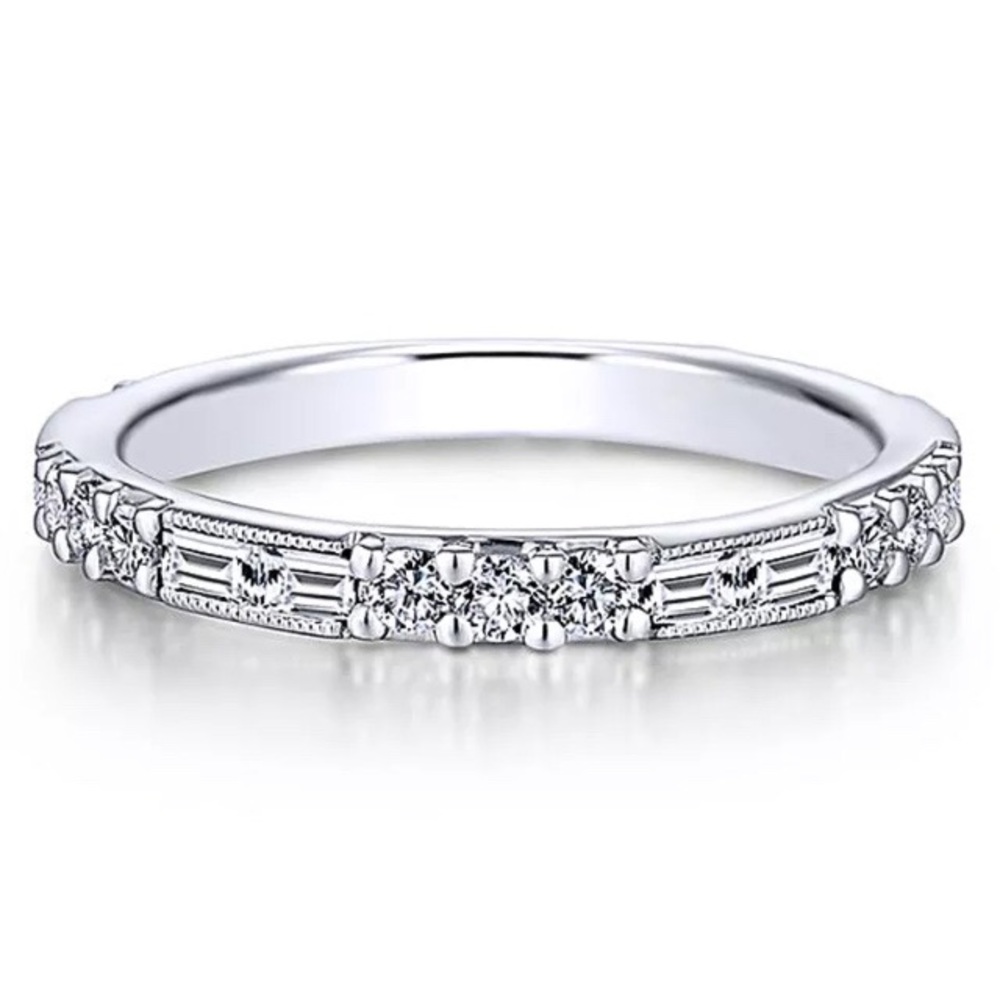 925 Silver White Sapphire Band Ring